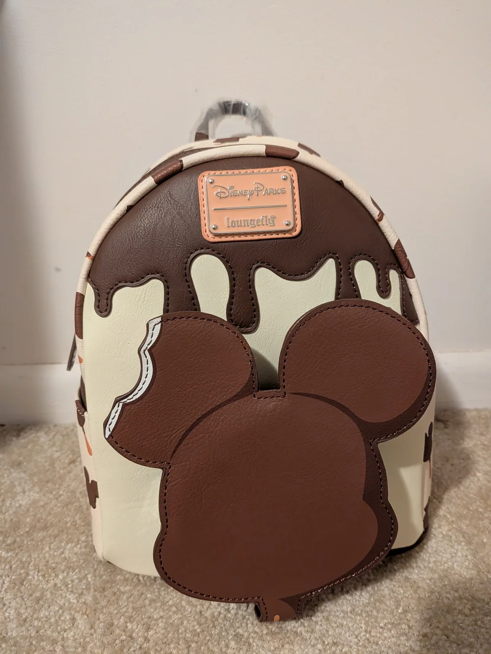 Disney Loungefly Chocolate Mickey Ice Cream Mini Backpack NWT